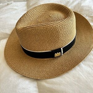 Stylish Tan Fedora Hat with Black Band